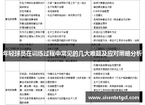 年轻球员在训练过程中常见的几大难题及应对策略分析 年轻球员在训练过程中常见的几大难题及应对策略分析